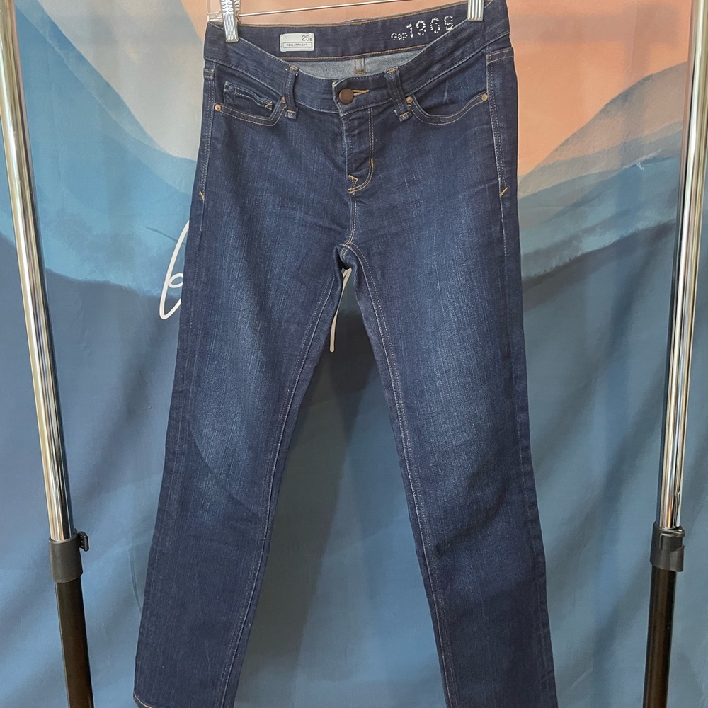 GAP 1969 Dark Rinse The Real Straight Leg Jeans